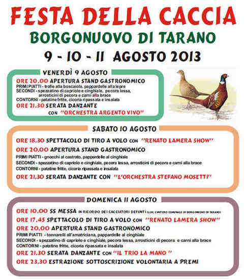 VII Festa della Caccia a Borgonuovo di Tarano (RI) 