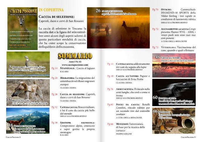 Rivista Caccia Passione sommario febbraio 2012