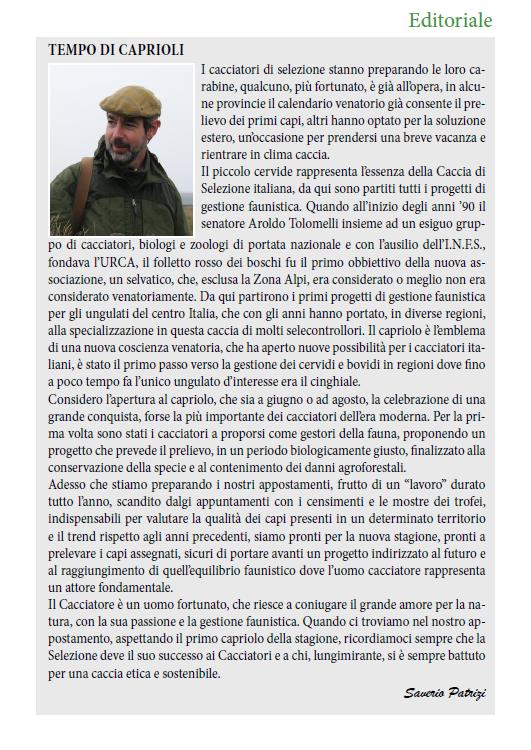 Editoriale Caccia Passione giugno 2012