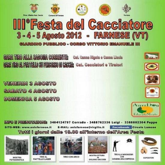 III Festa del Cacciatore a Farnese (VT) III Festa del Cacciatore a Farnese (VT)