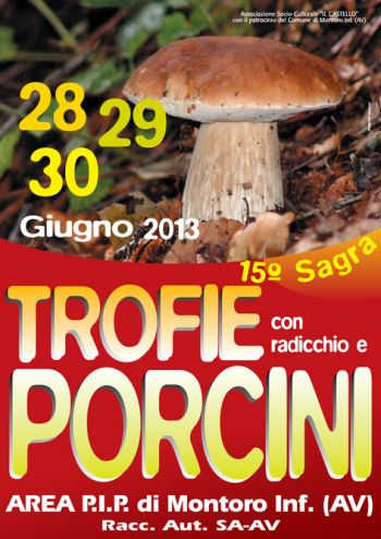 15a Sagra Trofie Radicchio Porcini - Gnocchi alla Borgense - Montoro Inferiore (AV)