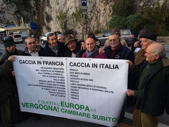 Francesco Bruzzone - Protesta disparità caccia Italia-Francia