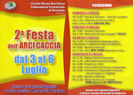 2a Festa Arci CacciaValPiana