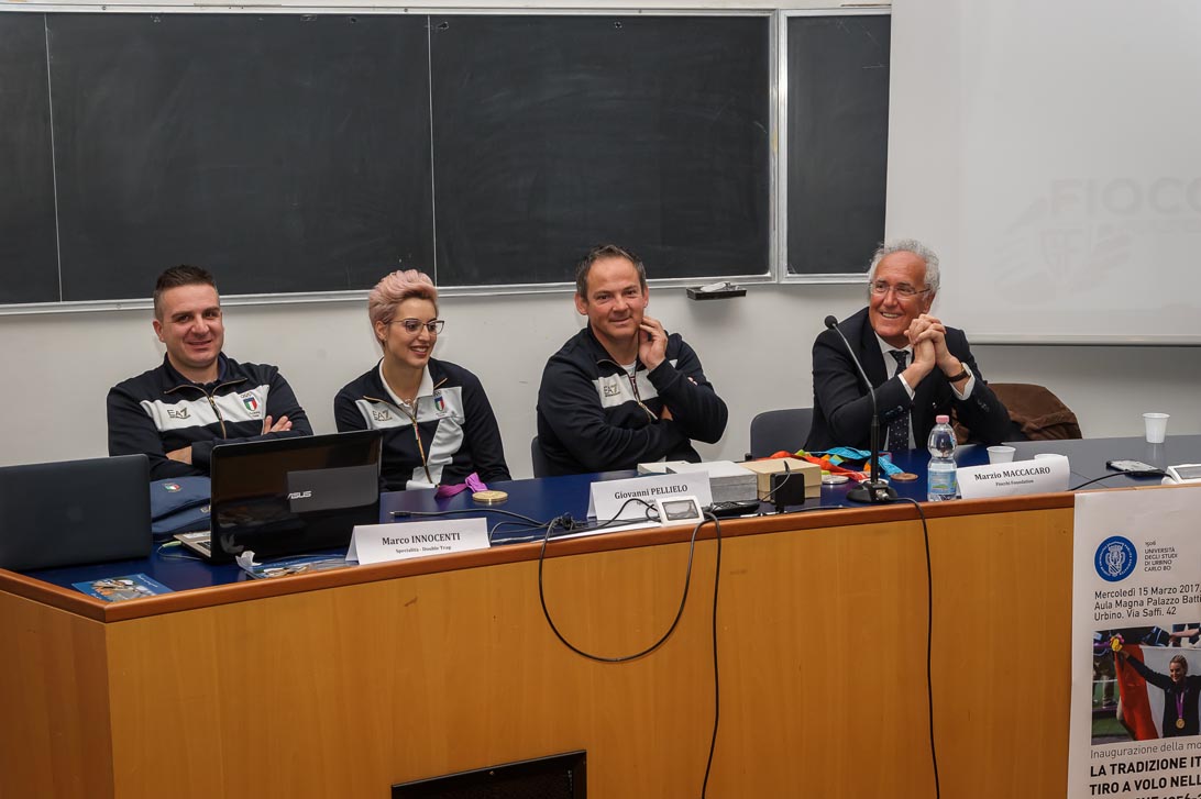 URBINO - MARCH 15: Opening Cerimony of the Fiocchi Foundation Photo Exhibition at the Urbino University on March 15, 2017 in Urbino, Italy. (Photo by Nicolo Zangirolami)