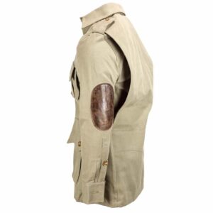 Particolari in pelle per la giacca Rigby Safari Jacket proposta nella sua classica colorazione