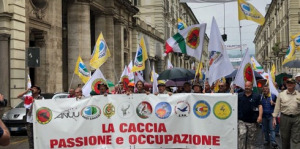 Manifestazione dei cacciatori