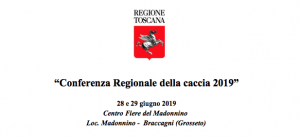 Conferenza Regionale sulla Caccia