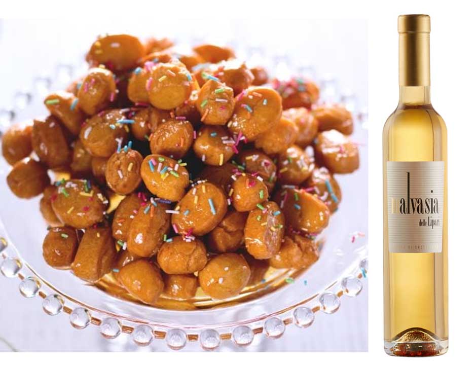 Pignolata e Malvasia delle Lipari Pignolata e Malvasia delle Lipari
