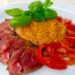 Ricette Franchi Food Academy: lombo di capriolo alla brace con pappa al pomodoro