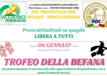Cacciatrici FIDC, il 2024 si apre con il Trofeo della Befana: tutti i dettagli