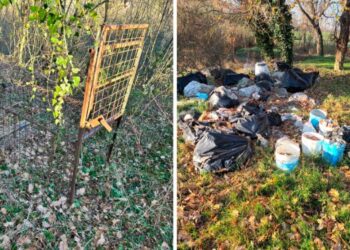 Macerata, i cacciatori scoprono rifiuti abbandonati e una trappola illegale per cinghiali