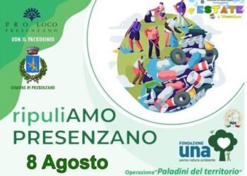 Ripuliamo Presenzano (Caserta): nuova giornata ecologica con i cacciatori