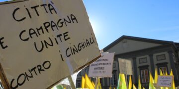 A Lucca 500 agricoltori e allevatori in piazza per chiedere un cambio di passo sulla peste suina