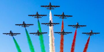 Le Frecce Tricolori sorvoleranno Gardone Val Trompia per celebrare i 500 anni di Beretta