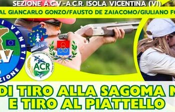 A Isola Vicentina il 4° Memorial Gonzo/De Zaiacomo/Fochesato: tiro alla sagoma mobile e tiro al piattello