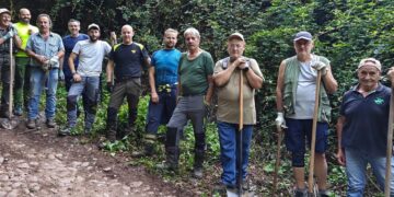 I cacciatori di Pisogne (Brescia) ripristinano la viabilità agrosilvopastorale del territorio